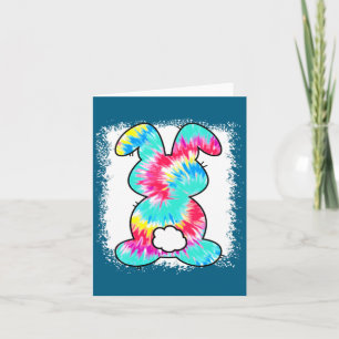 Grappig Konijn Konijn Tie Dye Boog Kaart