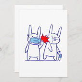 grappig konijnenkonijnenmasker covid coronavirus kaart (Voorkant / Achterkant)