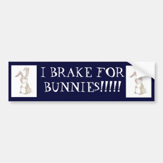 grappig konijntje, grappig konijn, IK BRAK VOOR BU Bumpersticker