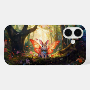 Grappig konijntje in een betoverd bos iPhone 16 hoesje
