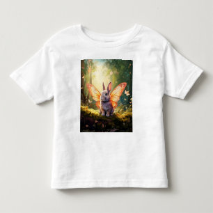 Grappig konijntje in een betoverd bos kinder shirts
