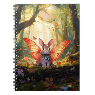 Grappig konijntje in een betoverd bos notitieboek