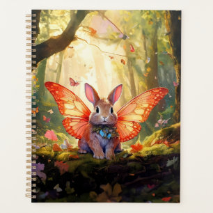 Grappig konijntje in een betoverd bos planner