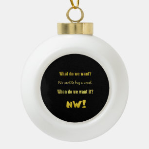 Grappig Koop een klinker — Nu! Keramische Bal Ornament