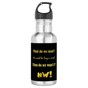 Grappig Koop een klinker — Nu! Waterfles