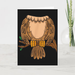 Grappig Koploze Uil Halloween Nacht Vogel Kostuum Kaart
