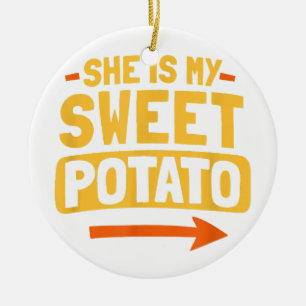 Grappig koppels die overeenkomen met mijn zoete aa keramisch ornament
