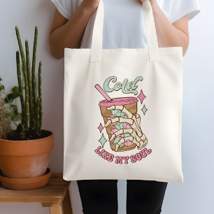 Grappig koud zoals mijn ziel koffie citaat Canvas  Tote Bag
