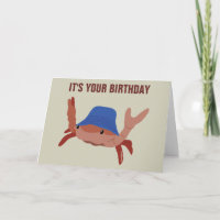 Grappig krab met een strand Pet