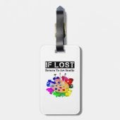 Grappig kunstenaar als verloren terugkeer naar Art Bagagelabel (Achterkant verticaal)