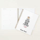 Grappig kunstscholierengeschenk op maat planner (Display)