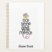 Grappig kunstscholierengeschenk op maat planner (Voorkant)