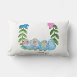 Grappig kussen voor thuis, liefdesvogels