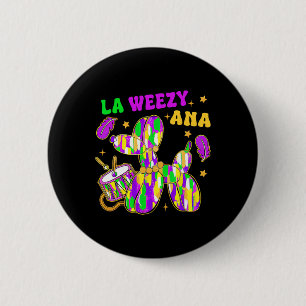 Grappig La Weezy Ana Mardi Gras Carnaval Cake Walk Ronde Button 5,7 Cm