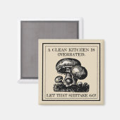 Grappig laat die shiitake gaan paddenstoel woordsp magneet (Voorkant / Achterkant)