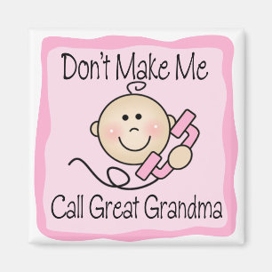 Grappig, laat me geen grote oma noemen magneet