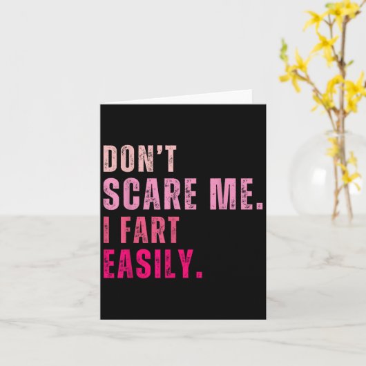 Grappig, laat me niet snel scheten kaart (Gele Bloem)