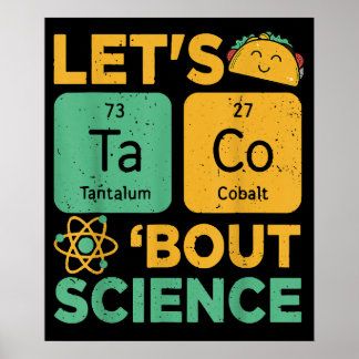 Grappig laat taco's over wetenschapsdocent wetensc poster