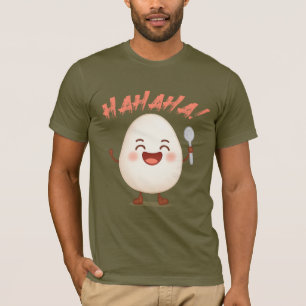Grappig Lachend Ei Cartoon Bella+Canvas T-shirt