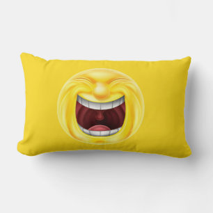 Grappig Lachend Emoji Gezicht Kussen