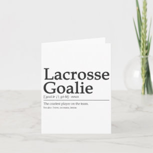 Grappig Lacrosse Goalie Definitie Quote Cool Manne Kaart