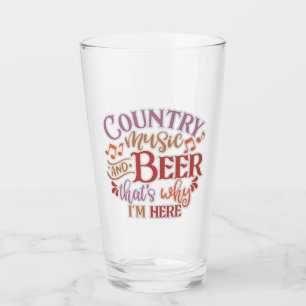 Grappig land muziek en muziek glas