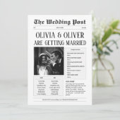 Grappig lang verhaal korte bruiloft  save the date (Staand voorkant)