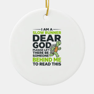 Grappig Langzaam Lopende Schildpad Citaat Vintage Keramisch Ornament