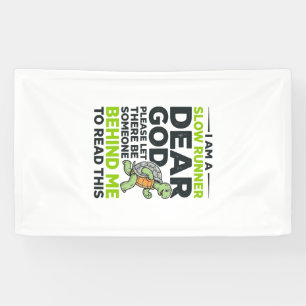 Grappig Langzaam Lopende Schildpad Citaat Vintage  Spandoek