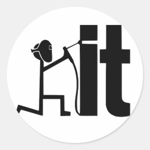 Grappig, las het Welder Graphic Designs geschenk Ronde Sticker