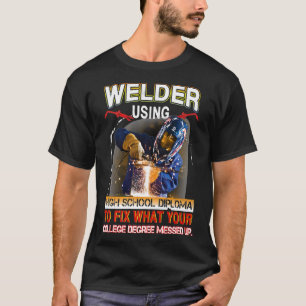 Grappig lassen T-shirt Trotse lasser Gift Premium