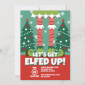 Grappig laten krijgen elfed omhoog Kerstmis partij Aankondiging (Voorkant)