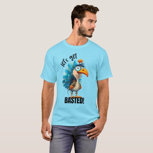 Grappig Laten we Basted T-shirt (Voorkant volledig)