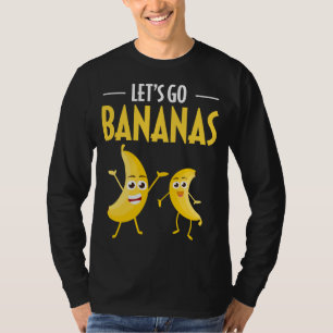 Grappig Laten we gaan bananen Humor banaan tropisc T-shirt