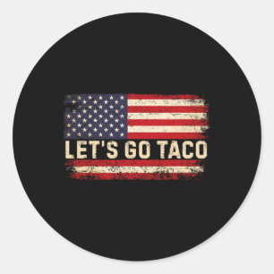 Grappig, laten we gaan Taco 23 Ronde Sticker