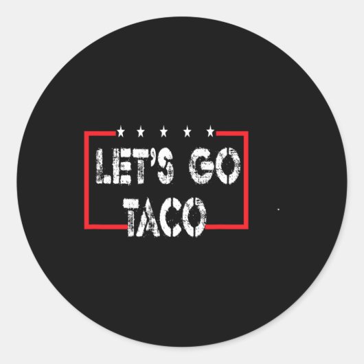 Grappig Laten we gaan Taco 53 Ronde Sticker (Voorkant)