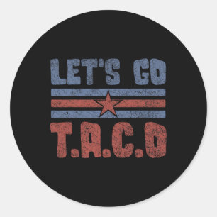 Grappig Laten we gaan Taco 55 Ronde Sticker