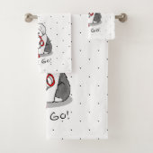 Grappig, laten we gaan! Walk Old English Sheepdog Bad Handdoek (Insitu)