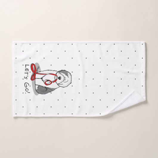 Grappig, laten we gaan! Walk Old English Sheepdog  Bad Handdoek (Handdoek)