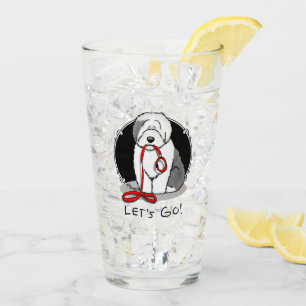 Grappig, laten we gaan! Walk Old English Sheepdog Glas