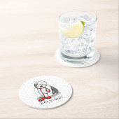Grappig, laten we gaan! Walk Old English Sheepdog Ronde Kartonnen Onderzetter (Insitu)