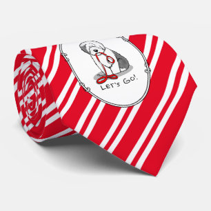 Grappig, laten we gaan! Walk Old English Sheepdog  Stropdas