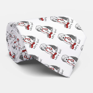 Grappig, laten we gaan! Walk Old English Sheepdog  Stropdas