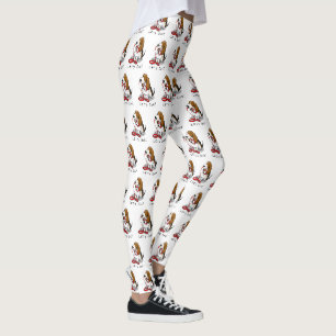 Grappig Laten we gaan! Wandelende Basset Hound (dr Leggings