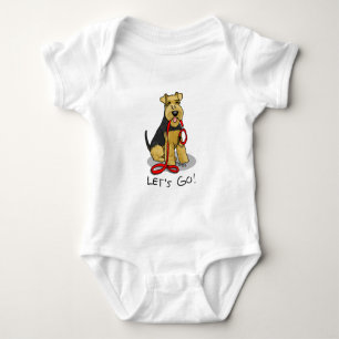 Grappig, laten we gaan! Welsh Terrier Dog met Leas Romper