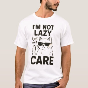 "Grappig Lazy Cat Shirt - Ik ben niet lui Ik gewoo