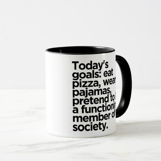 Grappig Lazy Day T-shirt Mok (Voorkant rechts)