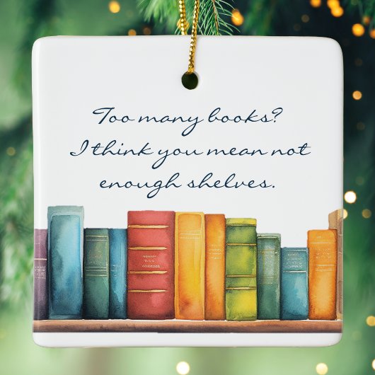 Grappig leesboek keramisch ornament