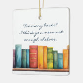 Grappig leesboek keramisch ornament (Links)