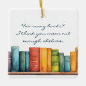 Grappig leesboek keramisch ornament (Voorkant)